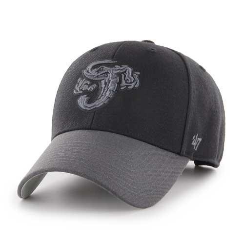 Jacksonville Jumbo Shrimp '47 Two Tone Black & Silver MVP Adjustable Cap