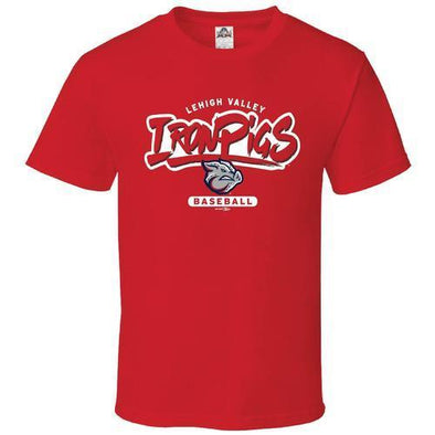 Lehigh Valley IronPigs Youth Red Skim Tee