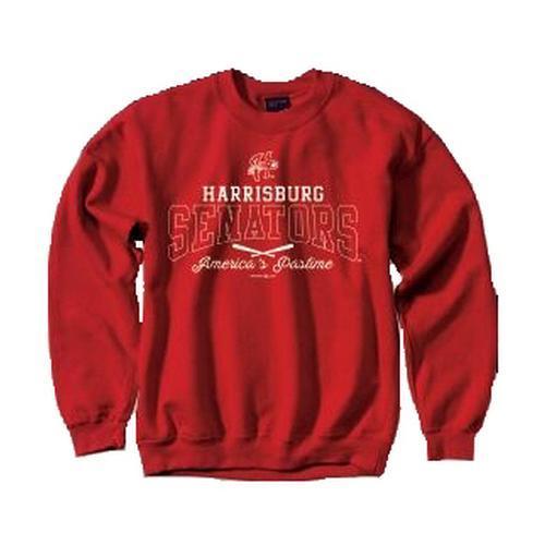 Harrisburg Senators MV Sport Crew Neck Fleece - Red