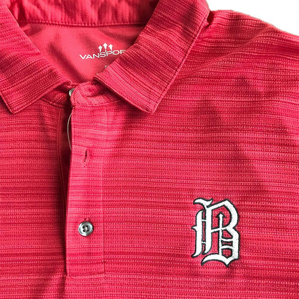 Barons Red Striped Polo