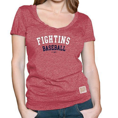 Reading Fightin Phils Retro Brand S/S Deep V-Neck Tee Women's