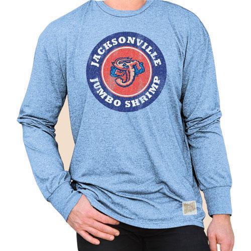 Jacksonville Jumbo Shrimp Retro Brand Carolina Mock Twist Long Sleeve Tee