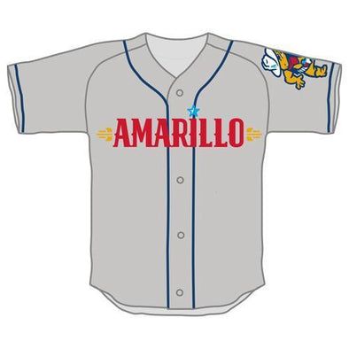 Amarillo Sod Poodles Grey Road Adult Replica Jersey