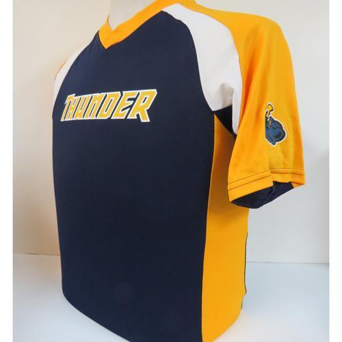 Trenton Thunder Youth Navy with Gold and White Shoulder and side panels Jersey