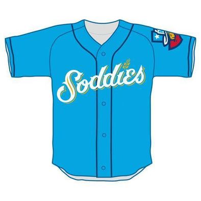 Amarillo Sod Poodles Sky Blue Alternative Adult Stitch Replica Jersey