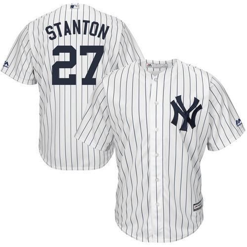 #27 Giancarlo Stanton New York Yankees Replica Jersey (Buy 1, Get 1 Free. Use Promo Code YANKEESBOGO)