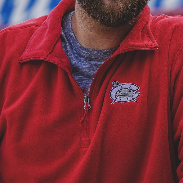 Carolina Mudcats Red Columbia Ridge Repeat Fleece 1/2 Zip