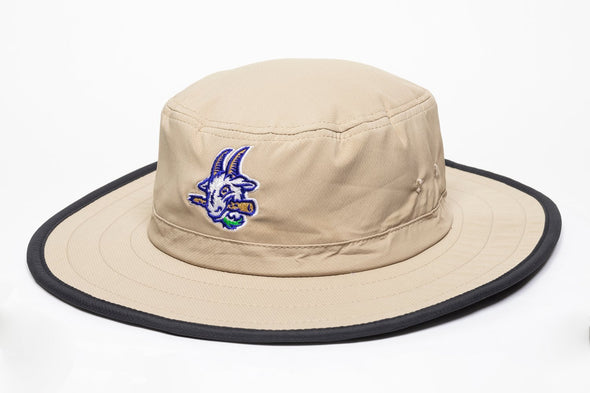 Hartford Yard Goats OC Sports Bucket Hat w/ Strings in Tan