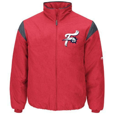 Reading Fightin Phils Majestic Red Fightins On-Field Therma Base Thermal Full-Zip Jacket