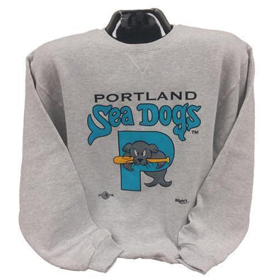 Portland Sea Dogs Retro Teal Crew Sweatshirt Adult