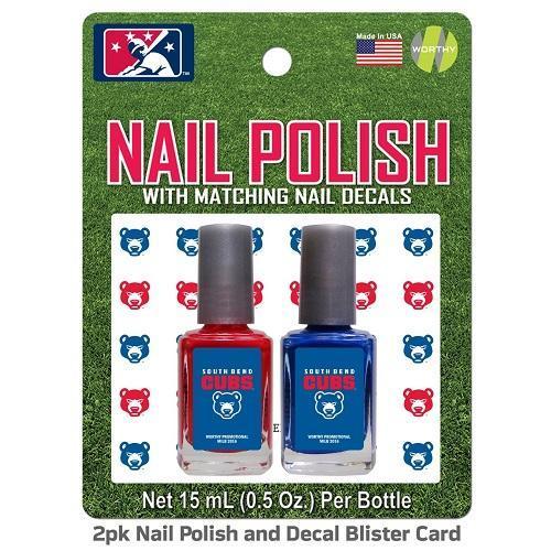 South Bend Cubs Nail Polish w/ Decls