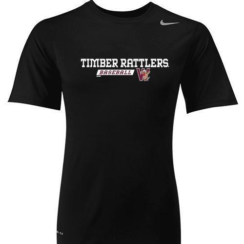 Wisconsin Timber Rattlers Nike Dri-Fit Black T
