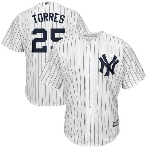 #25 Gleyber Torres New York Yankees Replica Jersey (Buy 1, Get 1 Free. Use Promo Code YANKEESBOGO)