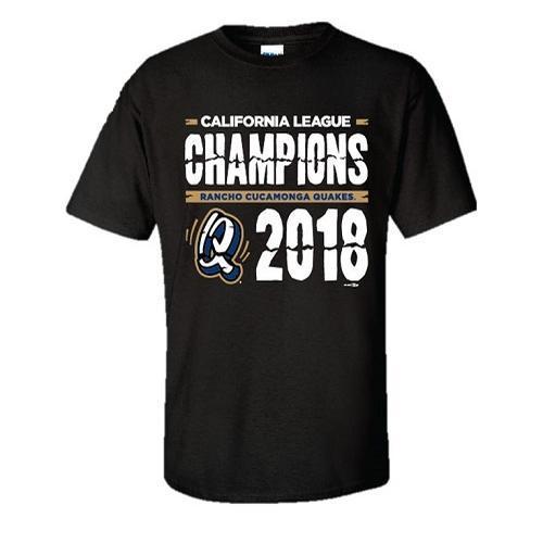 Rancho Cucamonga Quakes 2018 Cal League Championship Tee (Size Small Only)