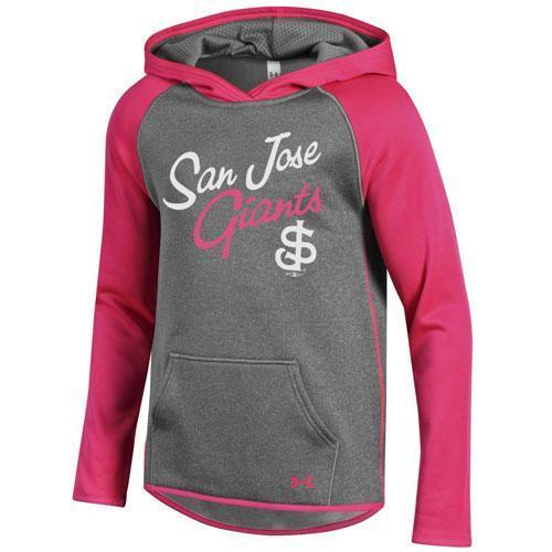 San Jose Giants Under Armour Girls Pink Hoodie