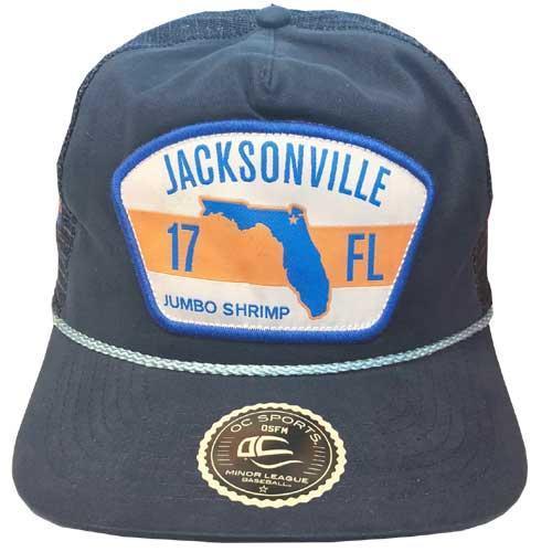 Jacksonville Jumbo Shrimp OC Uncle Charlie Navy Snapback Cap