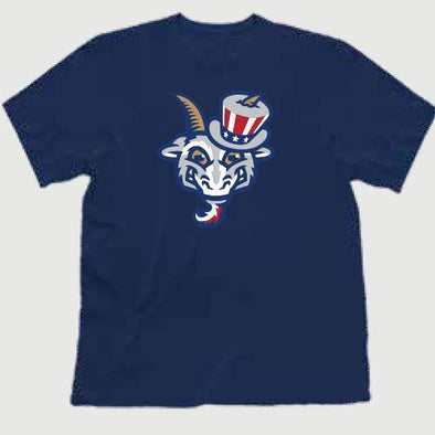 Hartford Yard Goats Retro Brand 4th of July Uncle Sam Tee in Navy