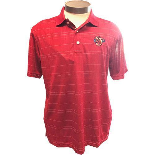 Jacksonville Jumbo Shrimp Vantage Textured Red Polo