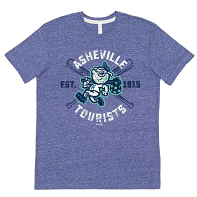 Asheville Tourists Running Moon with Bats T-shirt