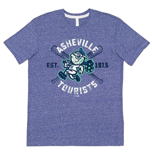 Asheville Tourists Running Moon with Bats T-shirt