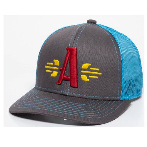 Amarillo Sod Poodles Charcoal/Sky Blue Wheat A MBW Hat