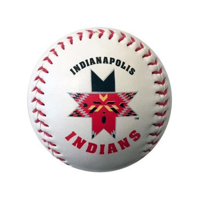 Indianapolis Indians White Indians Logo Ball