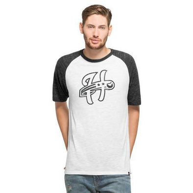 Harrisburg Senators '47 Brand Men's White Wash Tri-State Raglan Tee