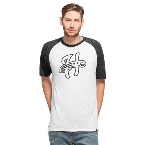 Harrisburg Senators '47 Brand Men's White Wash Tri-State Raglan Tee