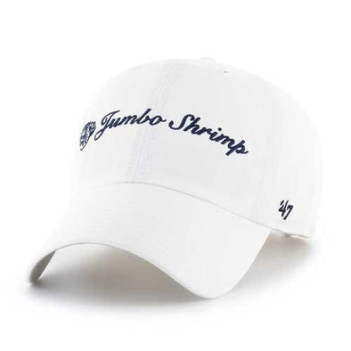 Jacksonville Jumbo Shrimp '47 Ladies Cohasset White Clean Up Adjustable Cap