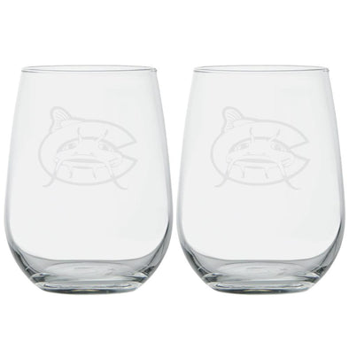 Carolina Mudcats Couples Wine Glass Set