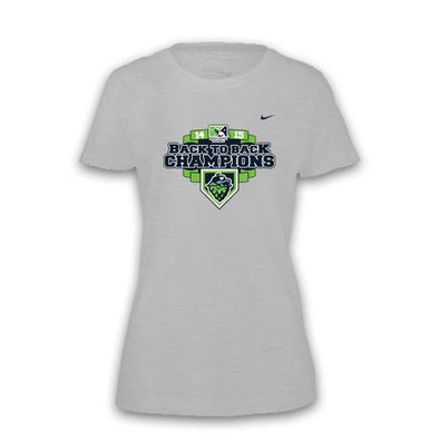 Women's Back-to-Back Championship T-shirt - Gray, Hillsboro Hops