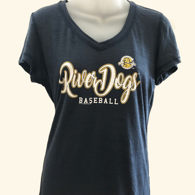 Charleston RiverDogs Women's Navy V-Neck