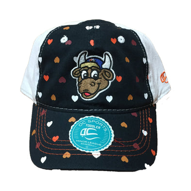 Durham Bulls Toddler Navy Wool E. Bull Hearts Cap