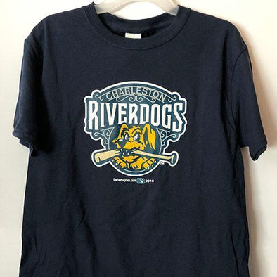 Charleston RiverDogs Youth Primary Logo Navy