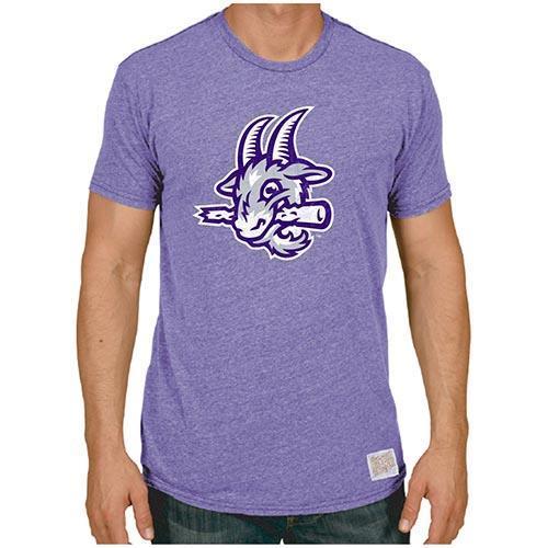 Hartford Yard Goats Retro Brand Triblend YG Rockies Tee in Purple