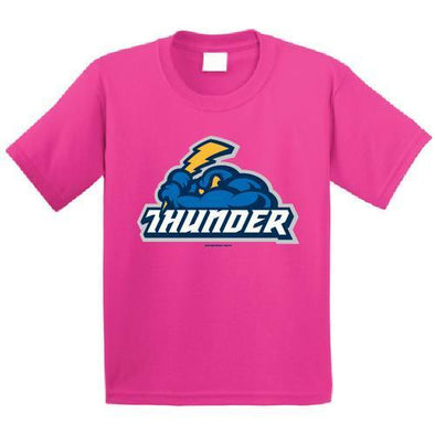 Trenton Thunder Youth Thunder/Cloudman pink t-shirt
