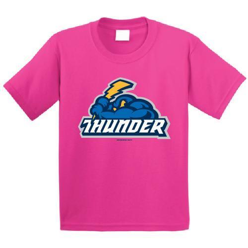 Trenton Thunder Youth Thunder/Cloudman pink t-shirt