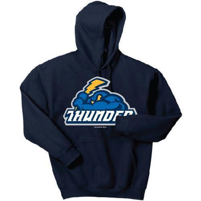 Trenton Thunder Youth Thunder Cloudman Navy Drifit Polyester Hooded Sweatshirt