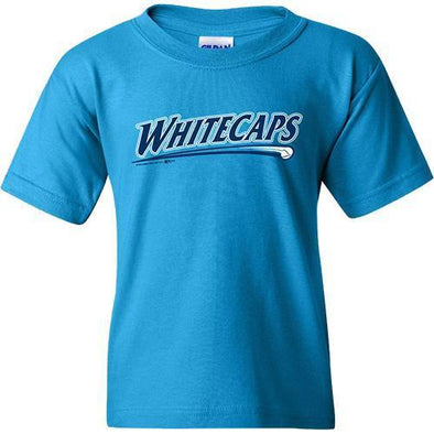 West Michigan Whitecaps Youth Script Logo Sapphire Tee