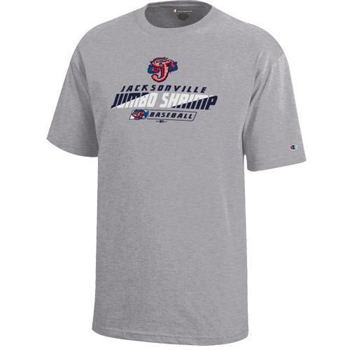 Jacksonville Jumbo Shrimp Champion Youth Heather Gray Tee