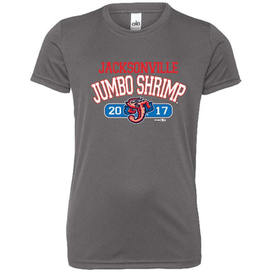 Jacksonville Jumbo Shrimp Bimm Ridder Youth Graphite Performance Tee